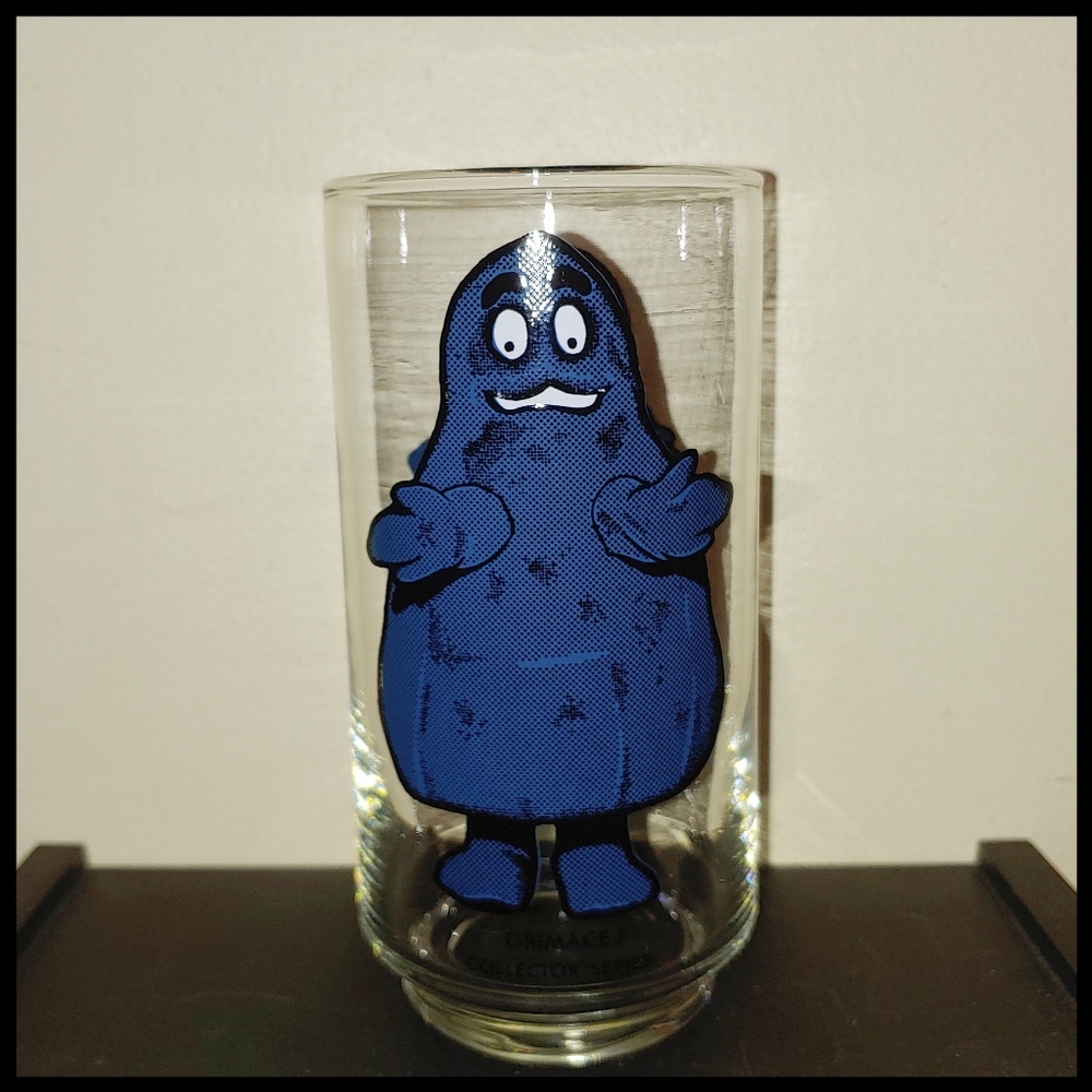 Vintage McDonald's Grimace Collector's Series Drinking Glass 1970s